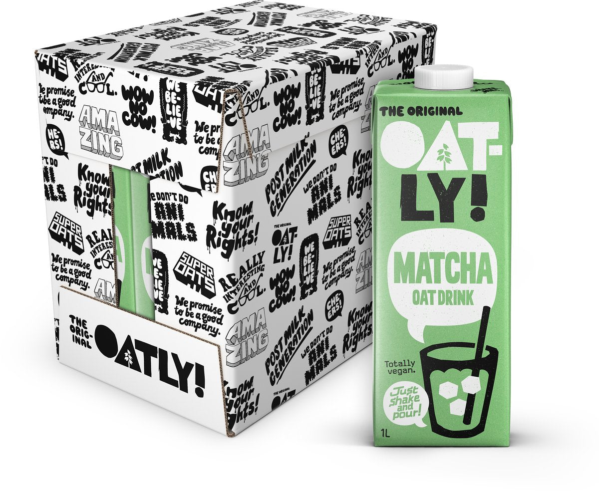 Ouah ! boisson à l'avoine matcha - 6 pièces - (6l) - lait végétal longue conservation - matcha - pack économique