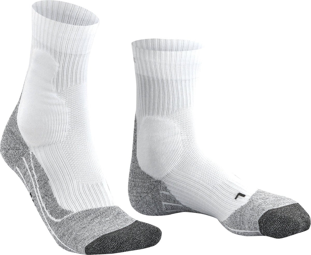 Falke te2 chaussettes de tennis en coton anti-ampoules en matière fonctionnelle homme blanc - taille 42-43