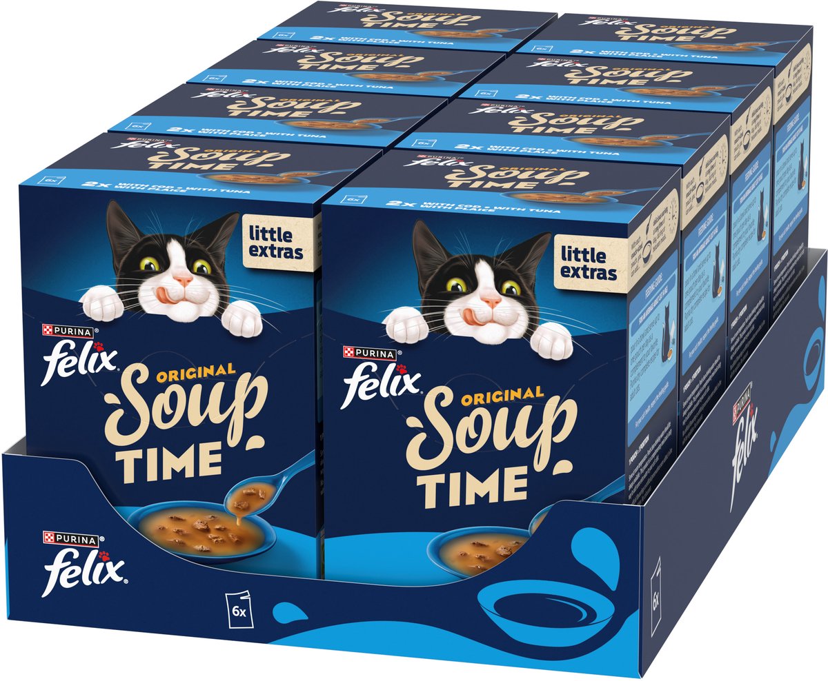 Soupe Felix sélection de poisson - nourriture humide pour chat - 48 x 48 g