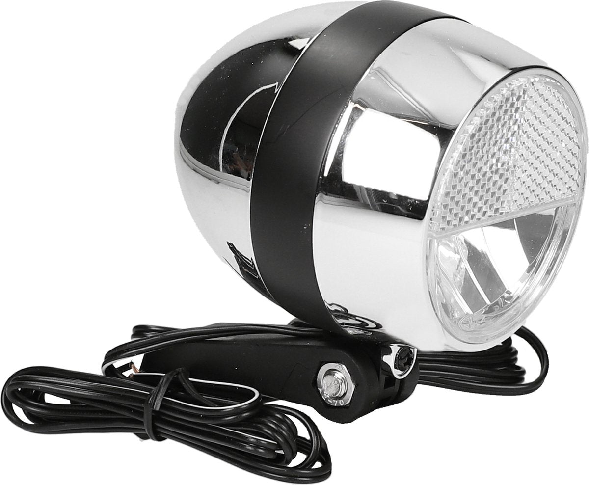 Cortina Headlight Amsterdam Dynamo Chrome Black