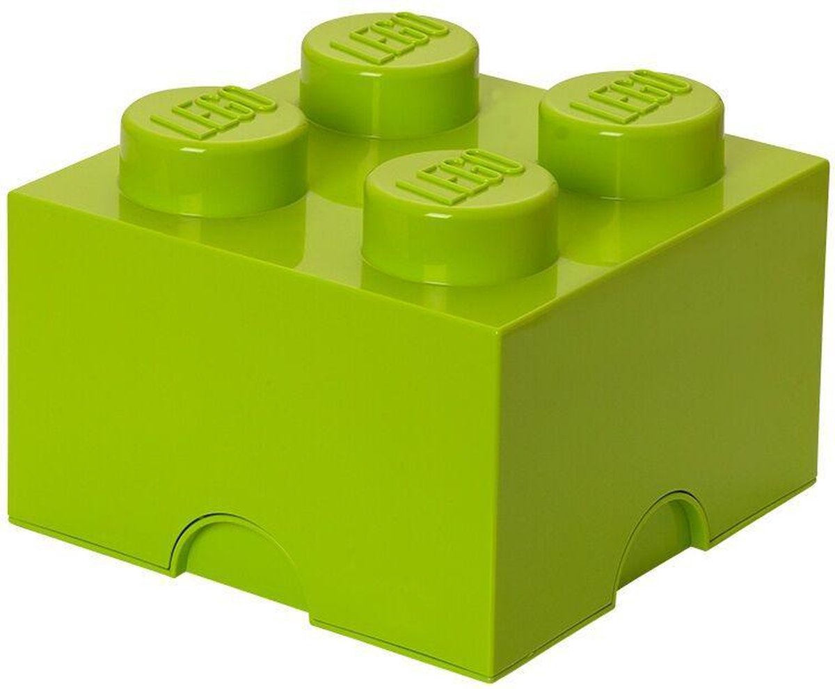 Boîte de rangement Lego brique 4, vert anis -