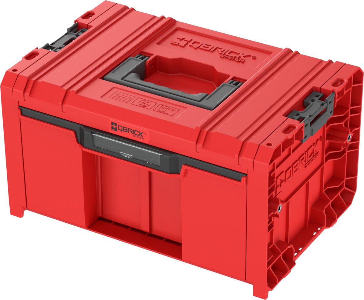 Qbrick system qbrick system pro tiroir 1 boîte à outils 2.0 basic rouge ultra hd boîte à outils sur mesure 450 x 310 x 244 mm 12 l