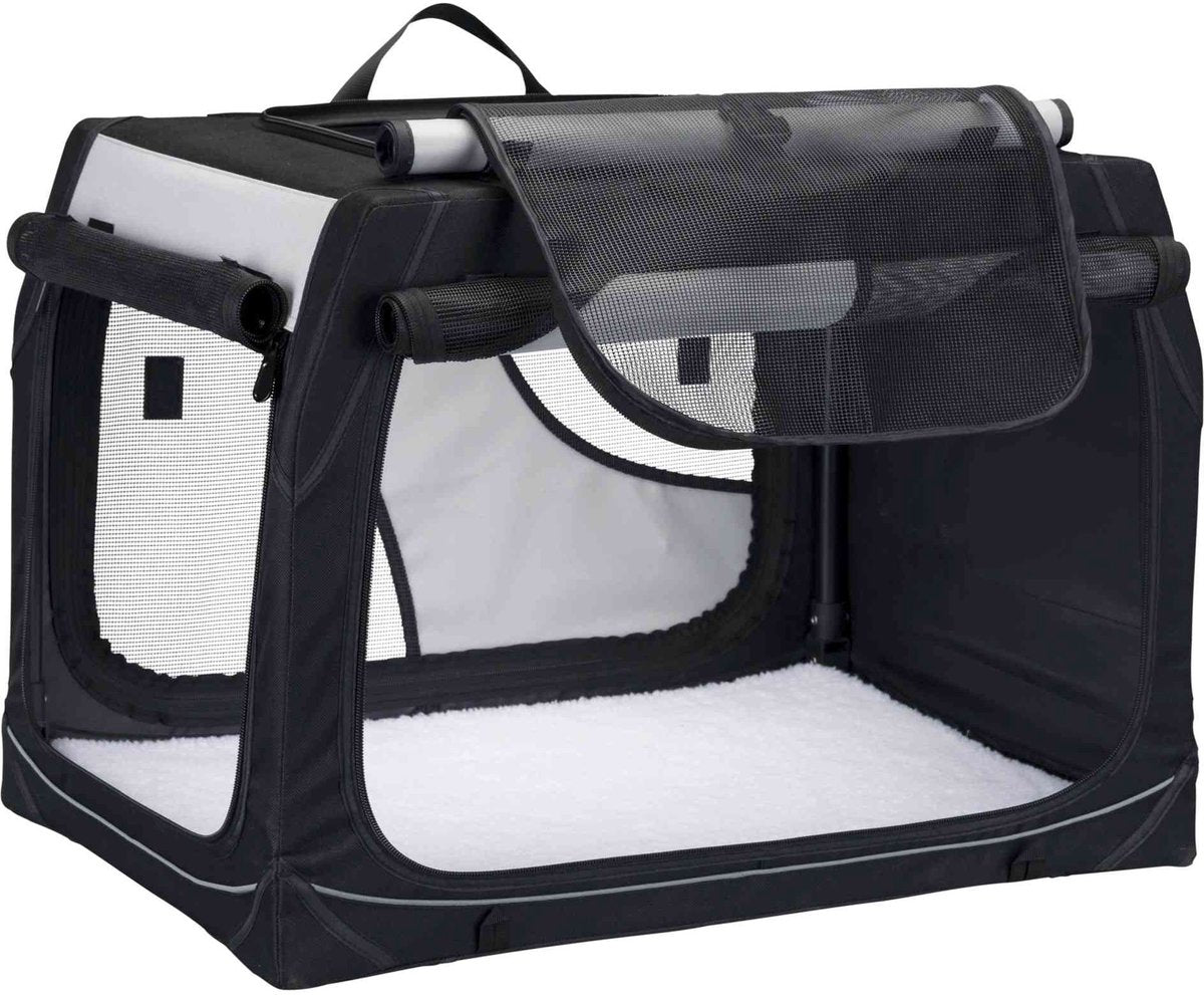 Trixie panier de voyage vario noir gris - 99x65x71 61 cm