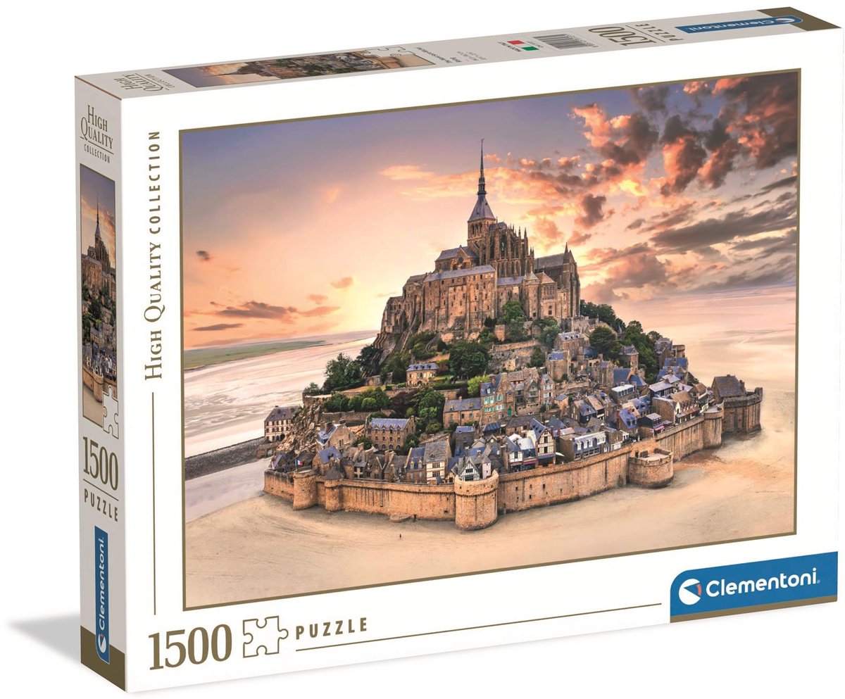 Clementoni - puzzle - 1500 pièces - montée du mont saint-michel - puzzle pour adultes - collection haute qualité