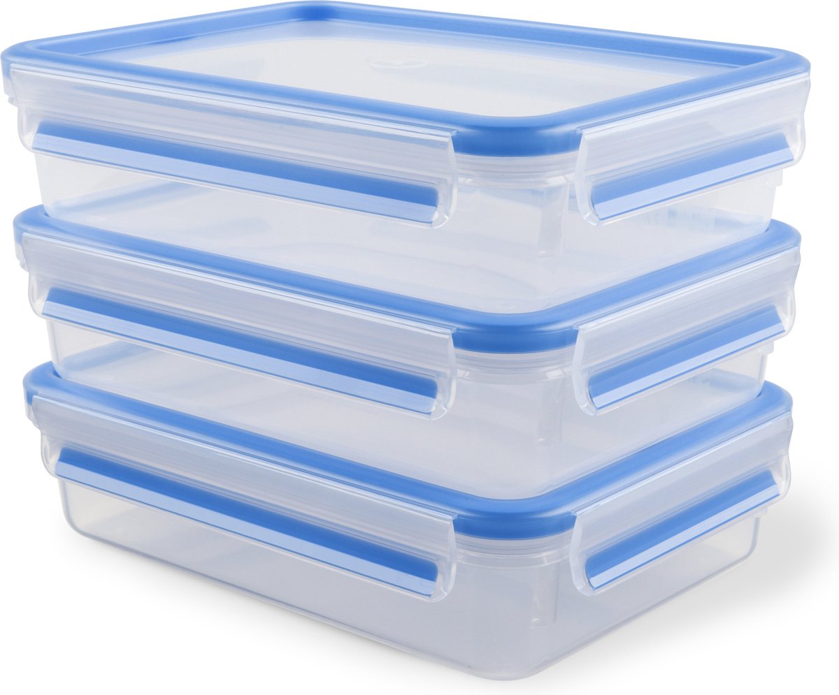 Tefal masterseal fresh - starterset - 3-delig - 3x1,2l - 100% lekvrij
