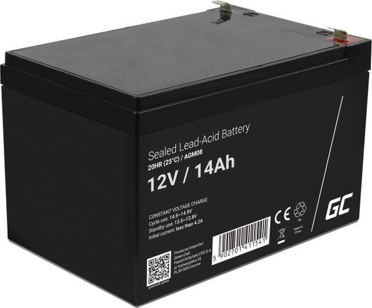 Batterie verte 12v 14ah (6.3mm) 14000mah vrla agm