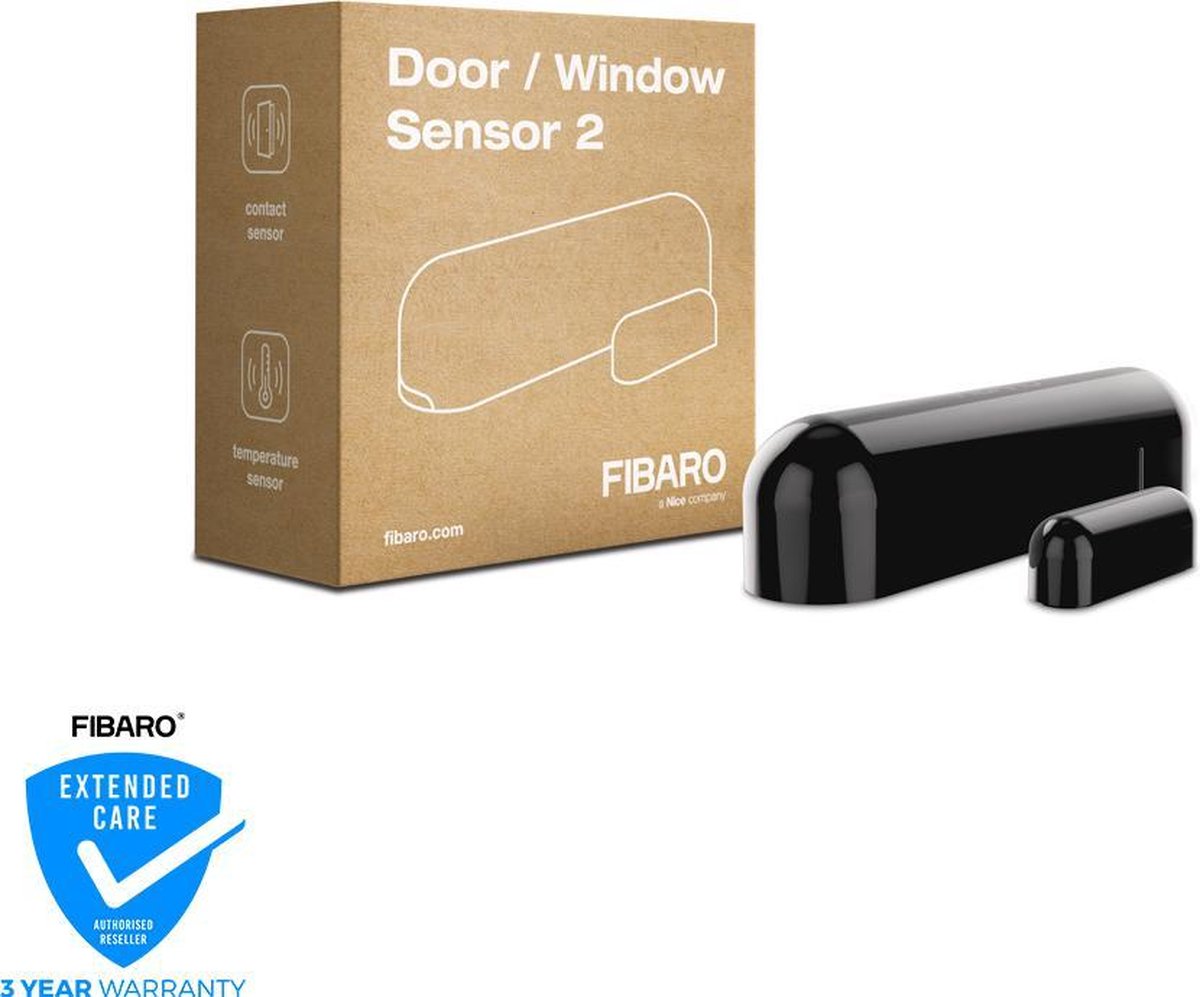 Fibaro capteur de porte-fenêtre 2 - capteur de contact magnétique - noir