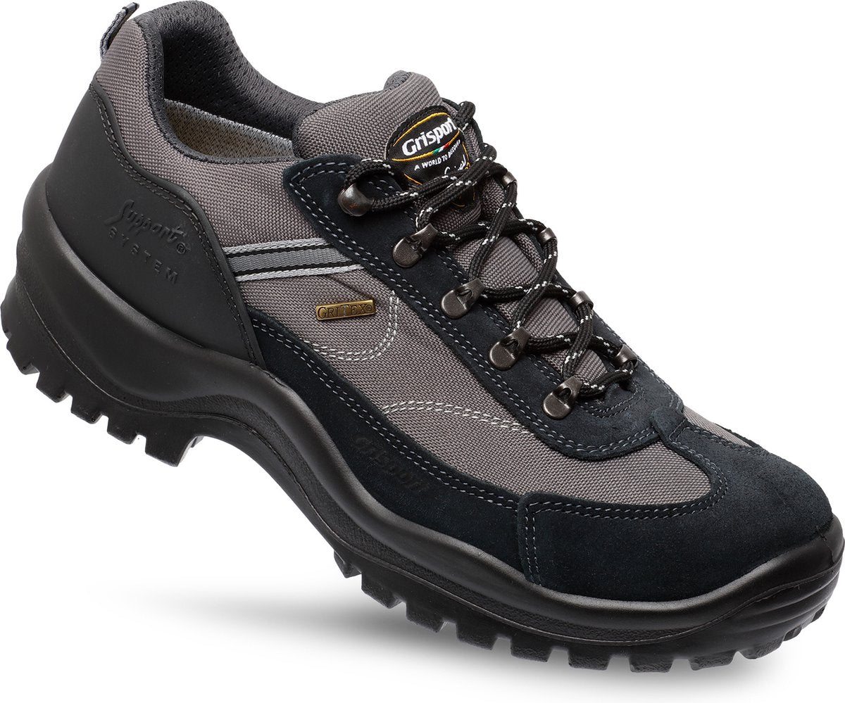 Grisport torino low wandelschoenen unisex - grey black - maat 43