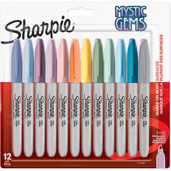 Marqueurs permanents Sharpie | édition spéciale de gemme mystique | point fin | différentes couleurs | 12 pièces