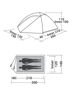 Easy Camp Meteor 200 tente - vert
