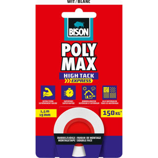 Bison poly max ruban blanc 1,5 m | 2 pièces