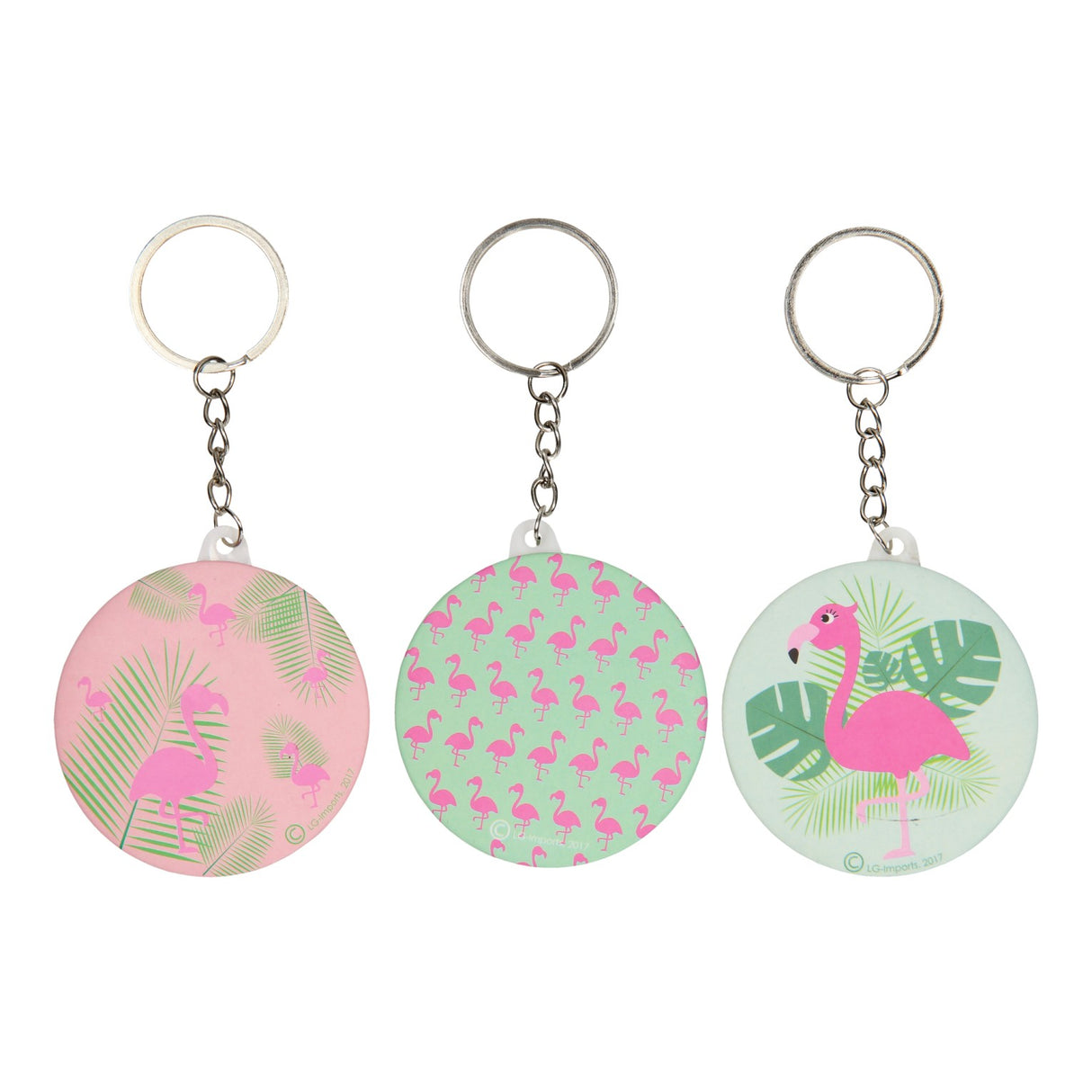 LG-imports porte-clés flamant rose avec miroir