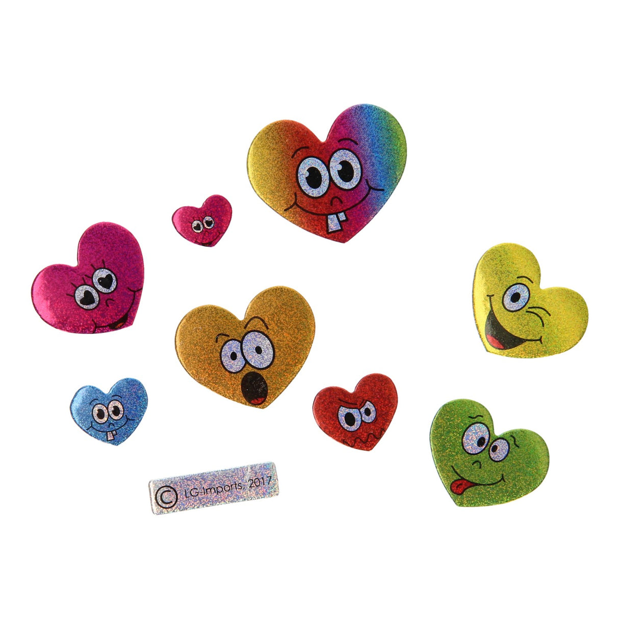 Duckiez autocollants smiley scintillant