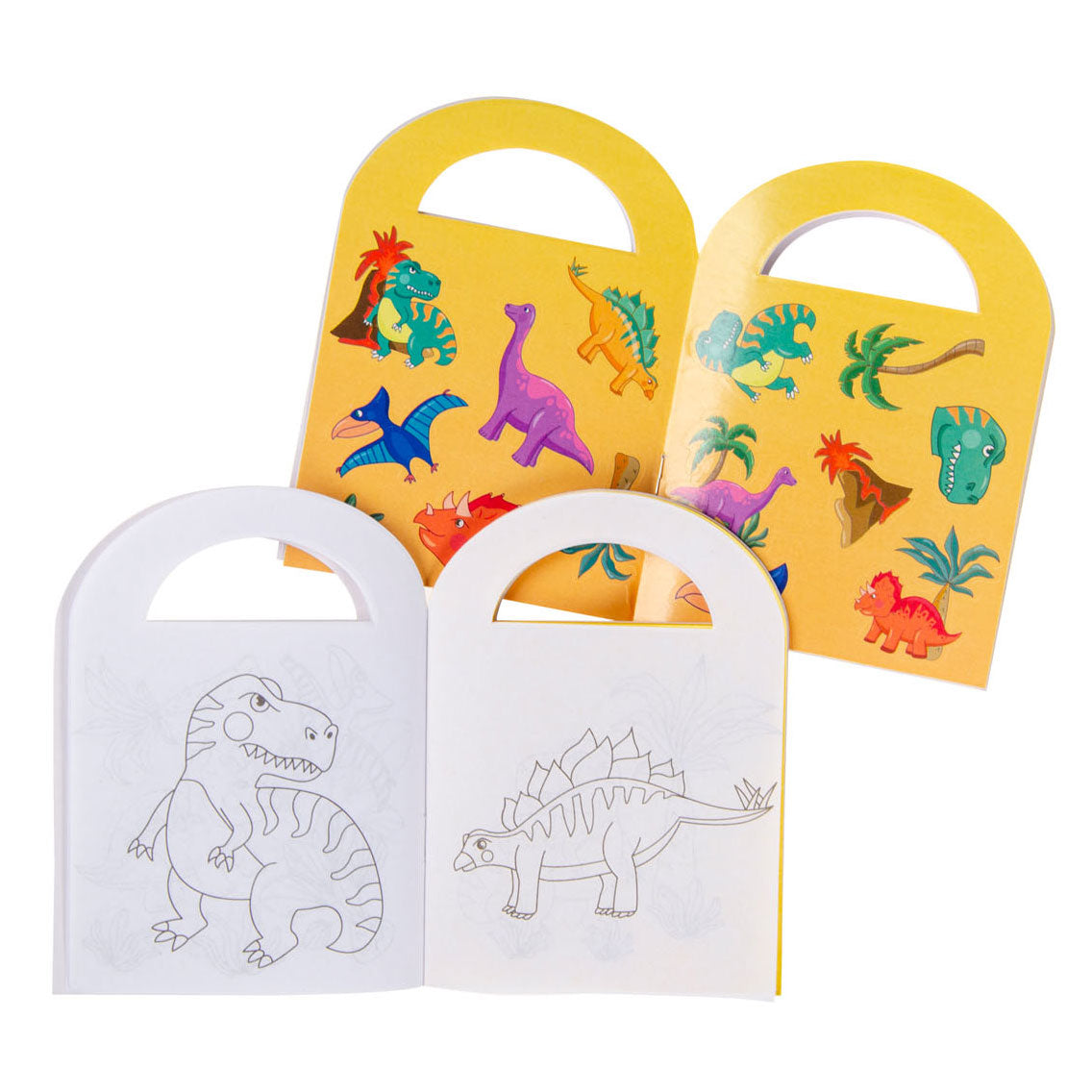 Livre de coloriage Duckiez avec des autocollants de dinosaures