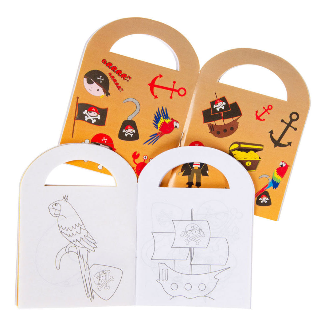 Livre de coloriage Duckiez avec autocollants pirates