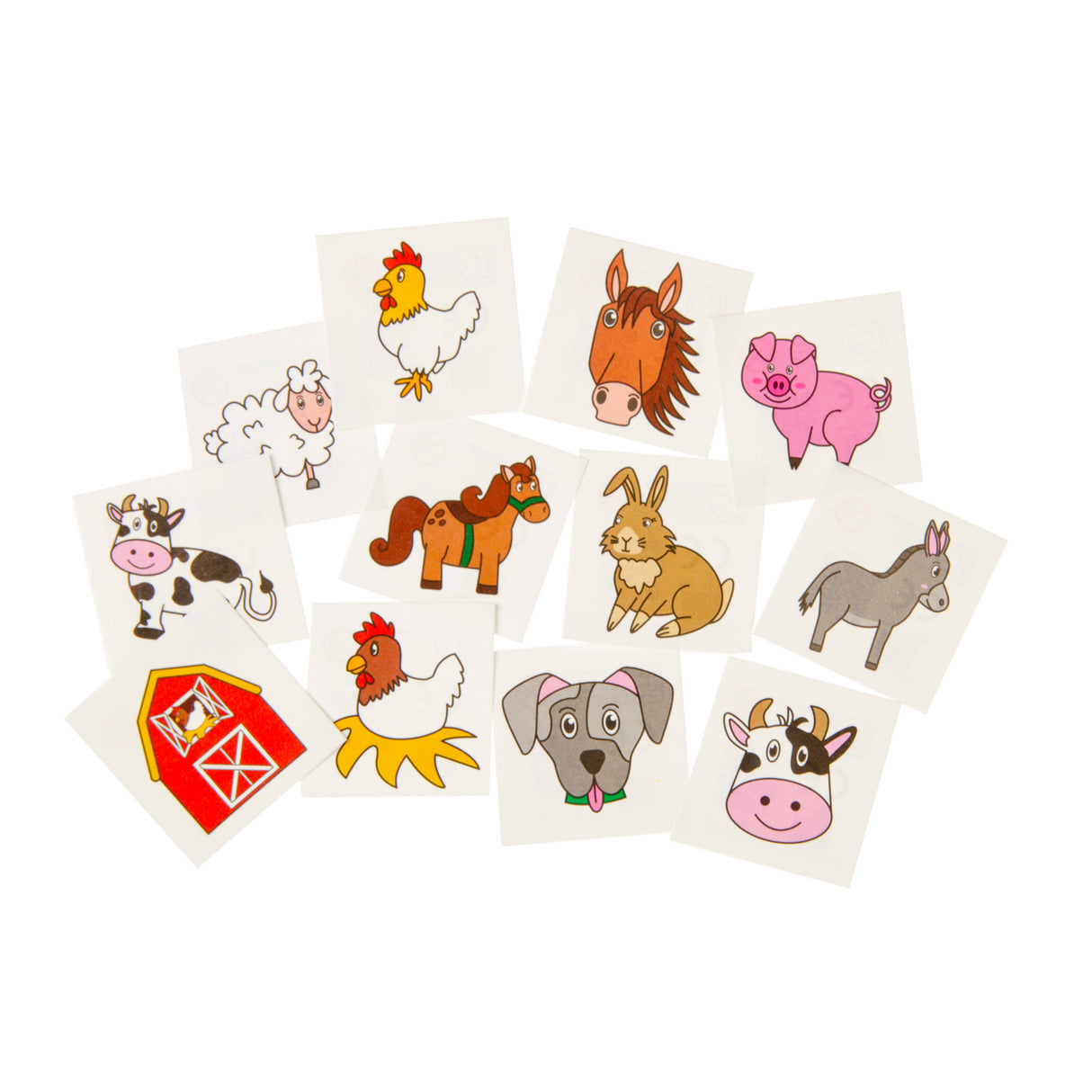 Duckiez tatouages animaux de la ferme, 12 pcs.