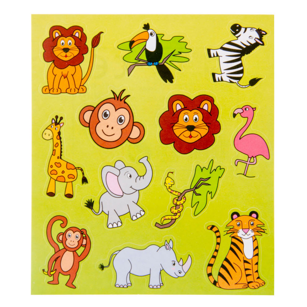 Feuille d'autocollants Duckiez d'animaux sauvages