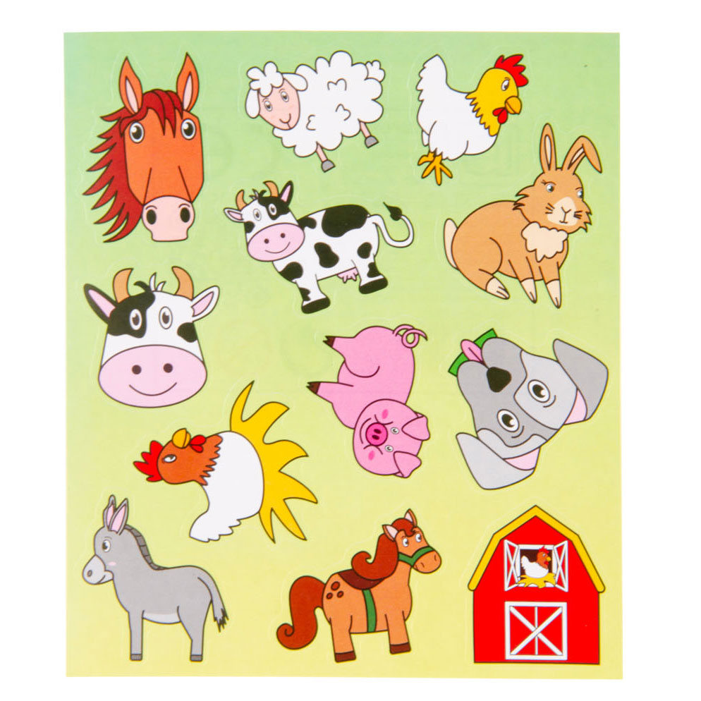 Feuille d’autocollants Duckiez animaux de la ferme