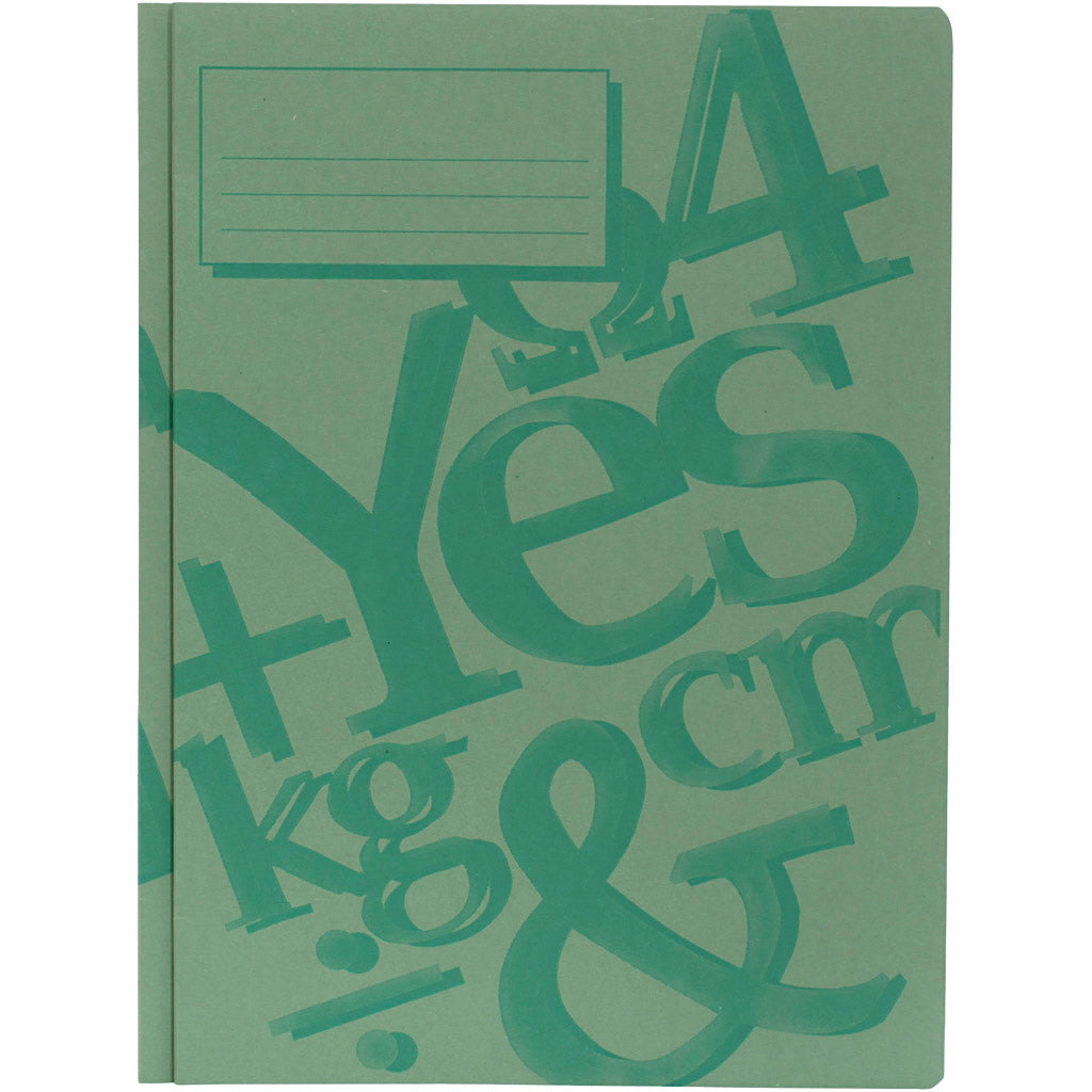 Cahier d'exercices, A4, vert, 100 pièces, 1 boîte