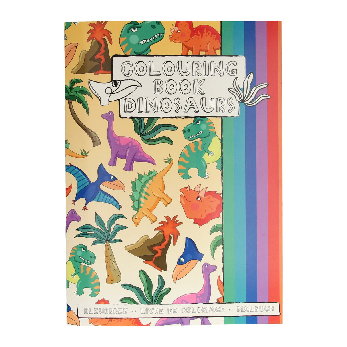 Livre de coloriage Duckiez avec feuille d'autocollants dinosaures