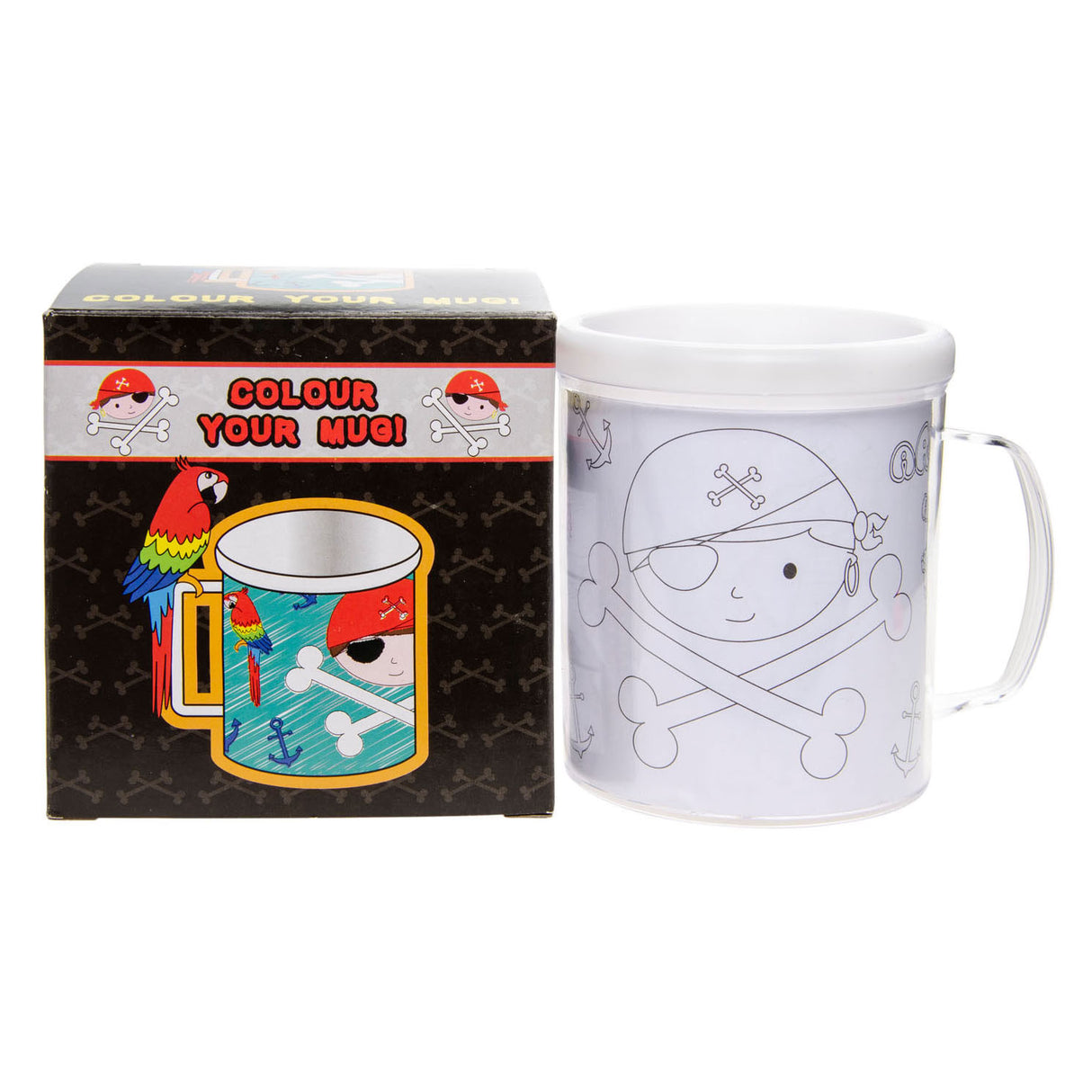 Duckiez coloriez votre propre tasse pirate 250 ml | 24 pièces