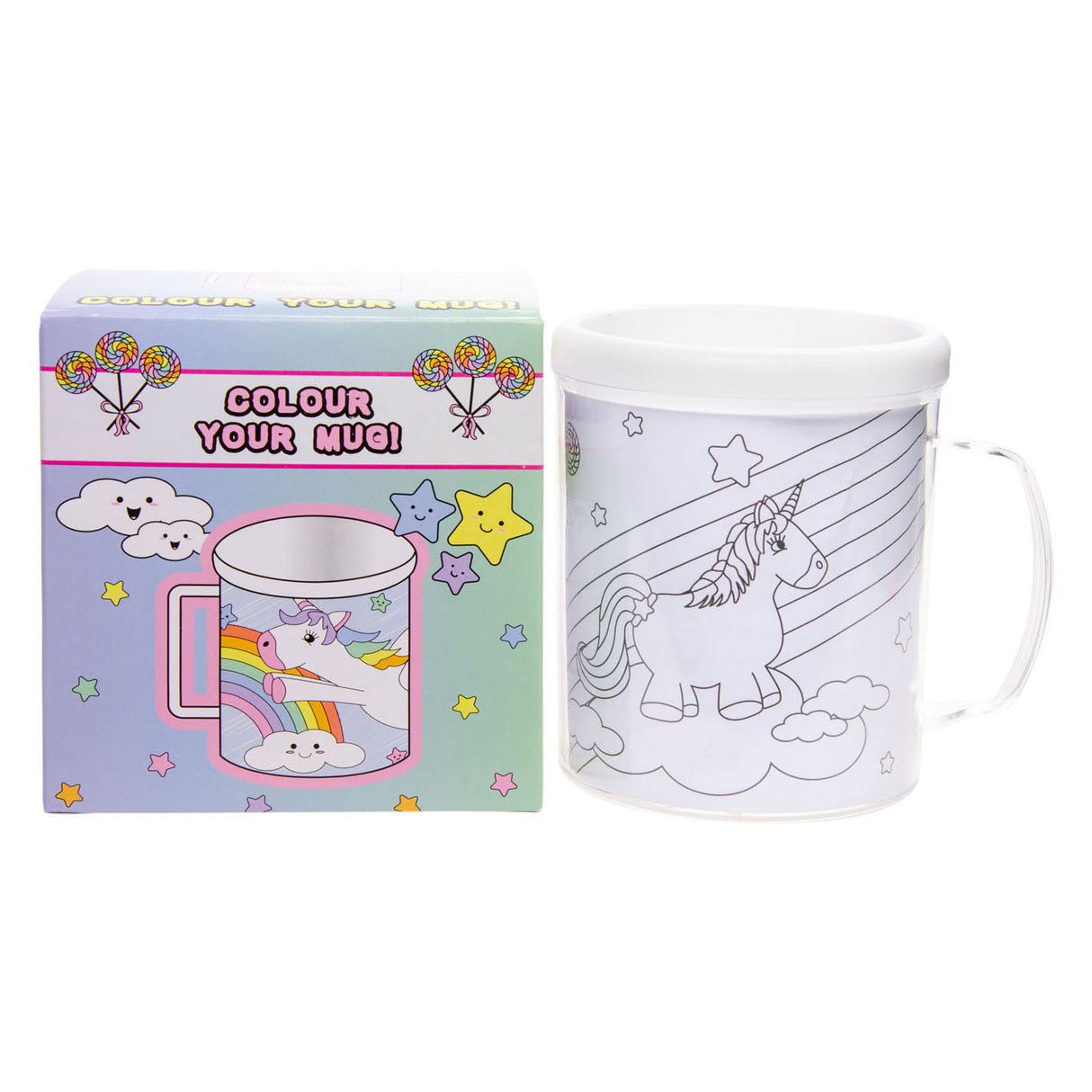 Colorie ta propre tasse Licorne