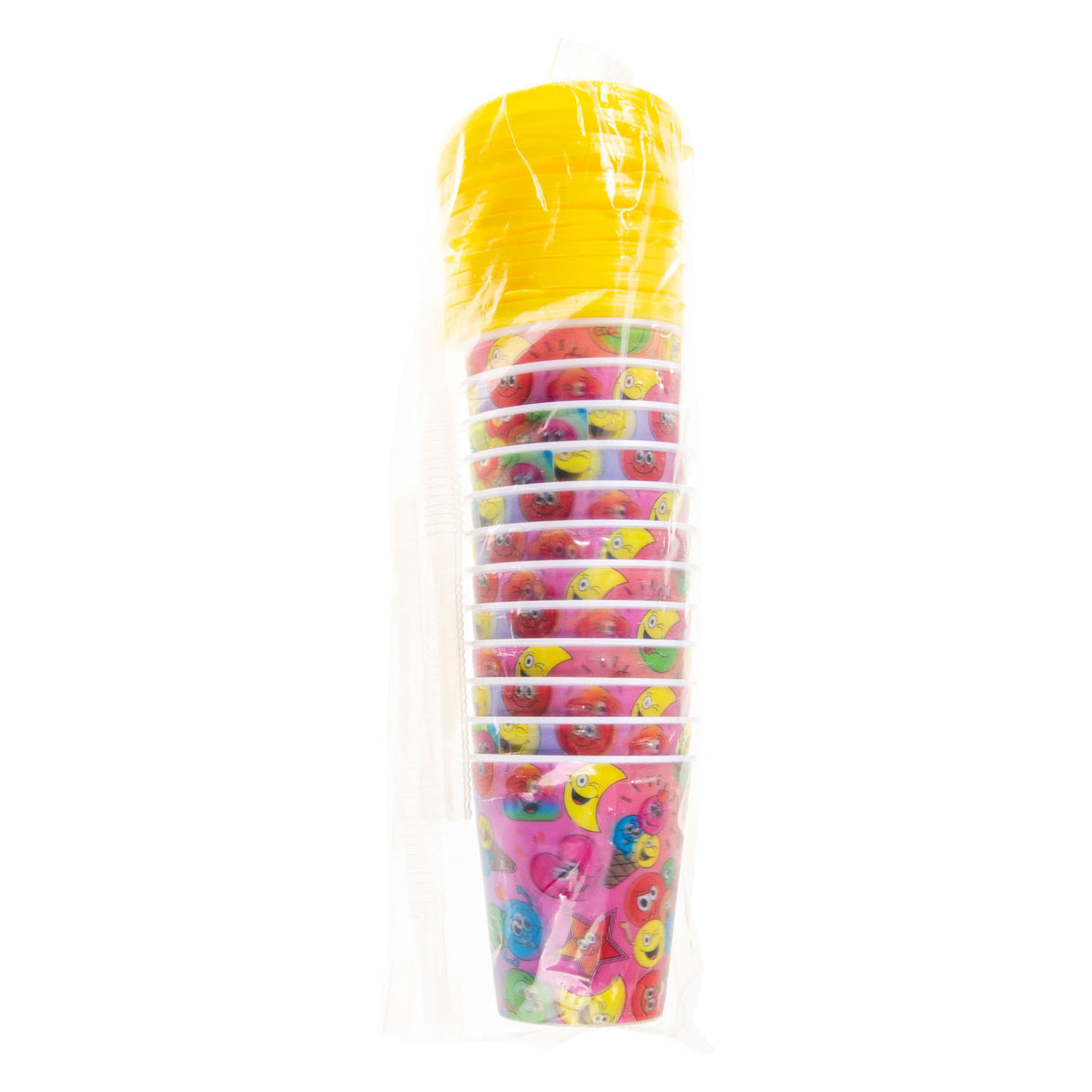 Tasse Duckiez avec couvercle et visage souriant en paille, 12 pcs.