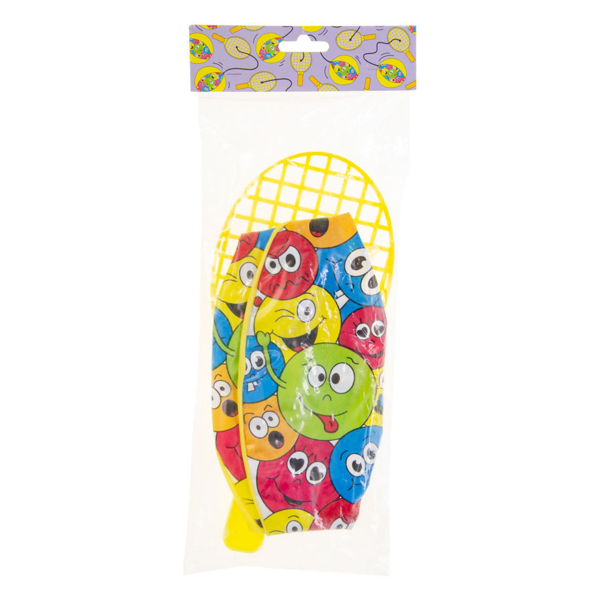 Racket Duckiez avec un visage qui rit