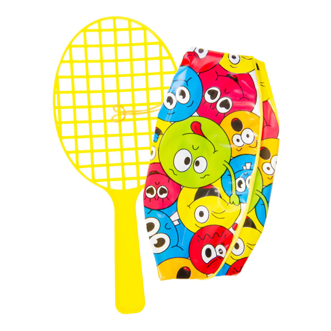 Racket Duckiez avec un visage qui rit