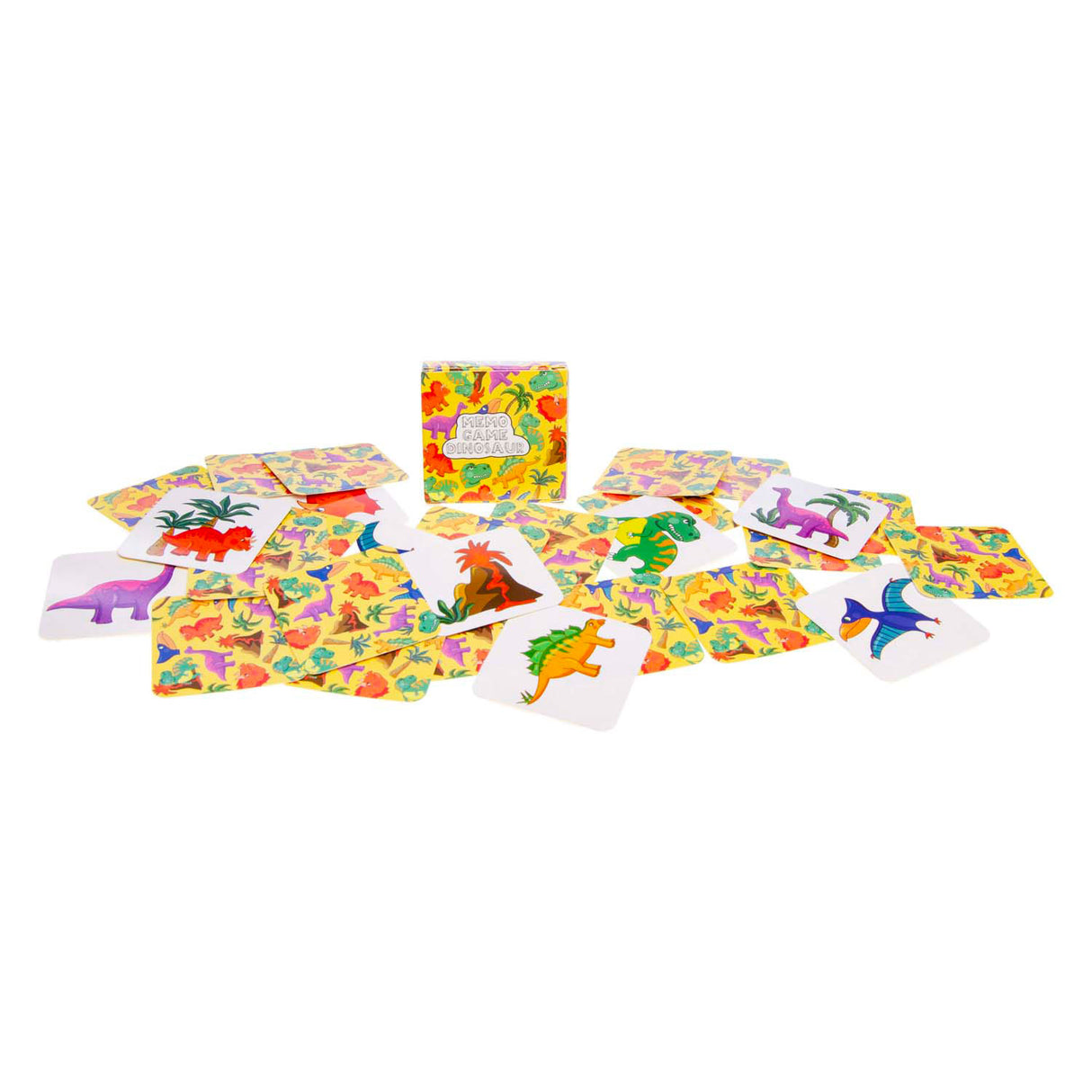 Duckiez mini jeu de mémo dinosaure, 28 cartes