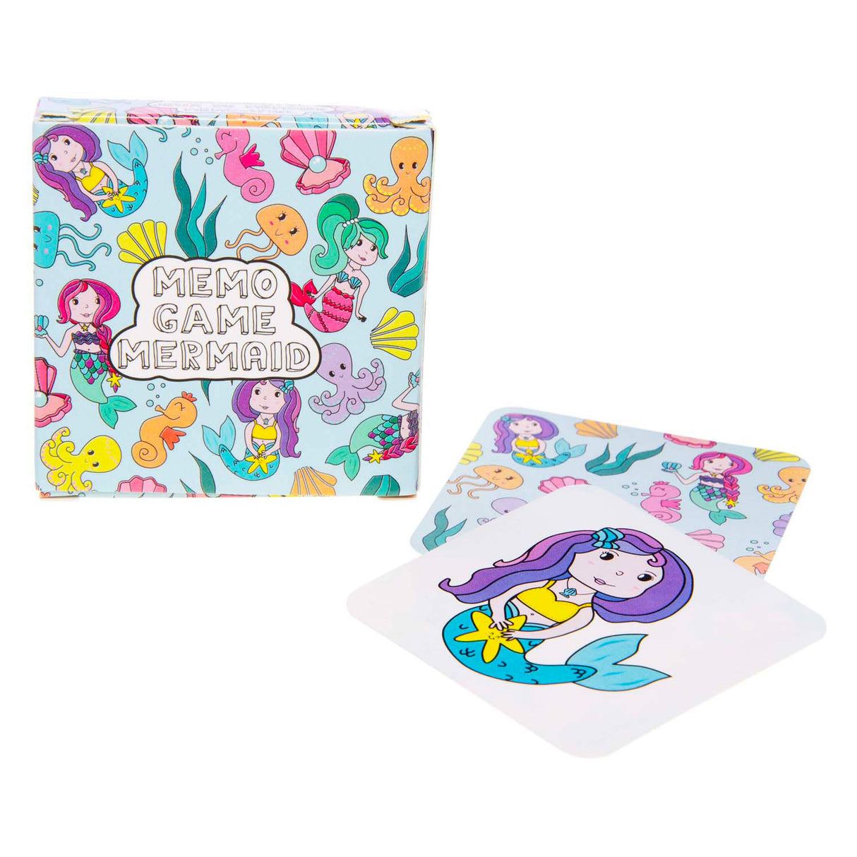 Duckiez mini jeu de mémo sirène, 28 cartes