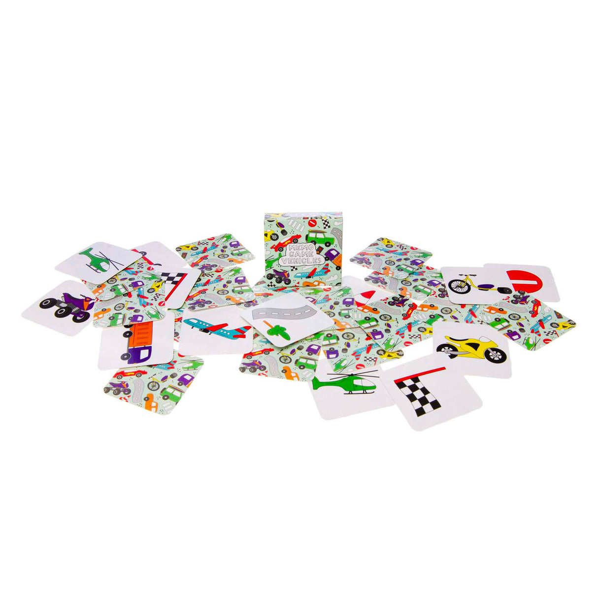 Mini véhicules de jeu mémo Duckiez, 28 cartes