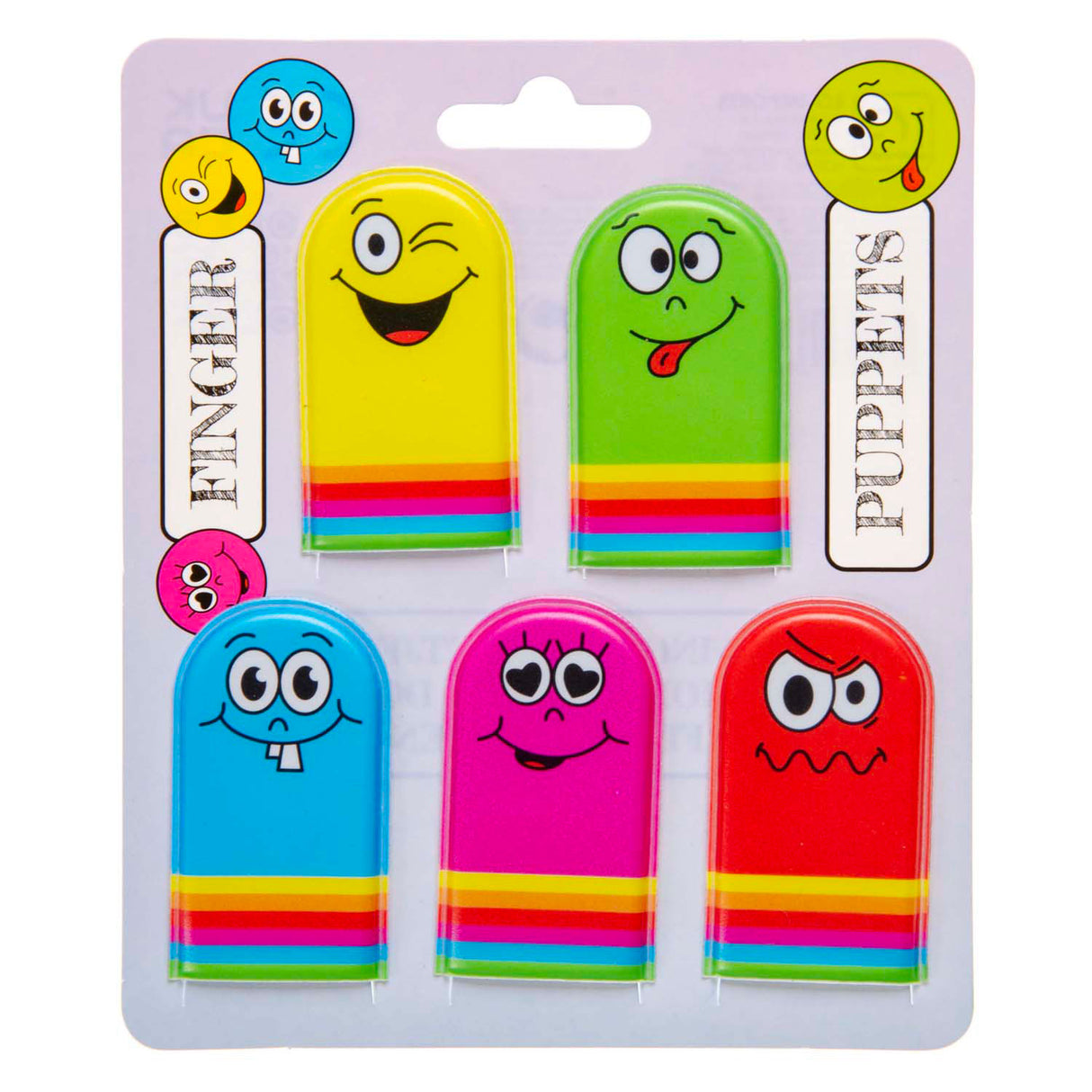 Visages de marionnettes à doigts Duckiez, 5 pcs.