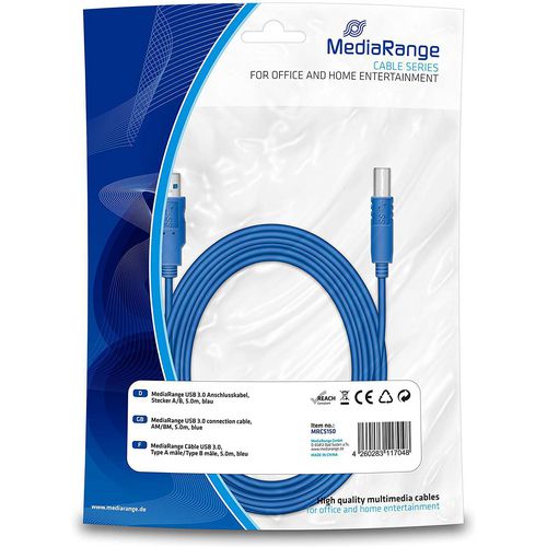 Câble mediarange mrcs150 bleu