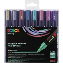 Marqueur de peinture posca pc-5m 8er assortiment de couleurs 8 pièces