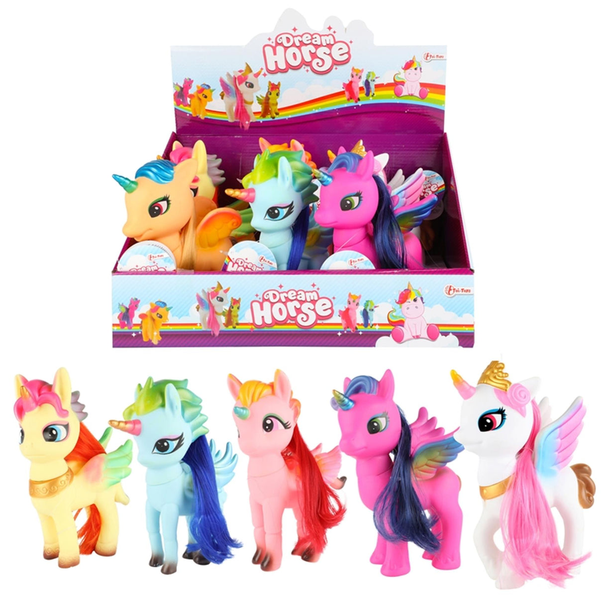 Toi-toys toitoys licorne cheveux longs 19cm