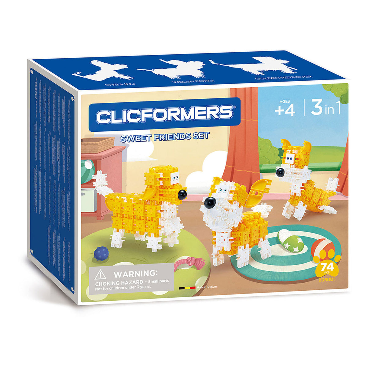 Ensemble pour animaux Clicformers, 3 en 1, 74 pièces.