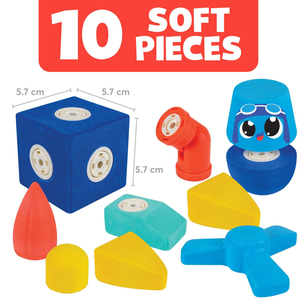 Blocs de mousse magnétiques Blockaroo, boîte d'avion, 10 pcs.