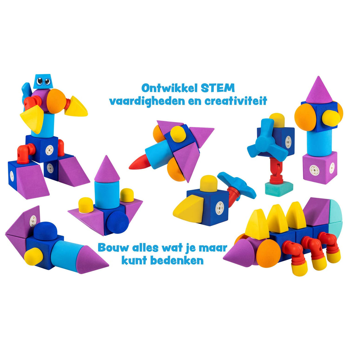 Blocs de mousse magnétiques Blockaroo, boîte d'avion, 10 pcs.