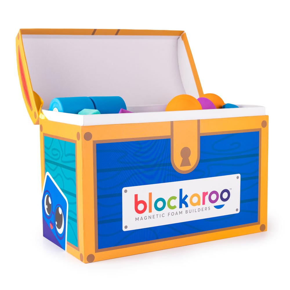 Blocs en mousse magnétique Blockaroo, boîte au trésor, 100 pcs.