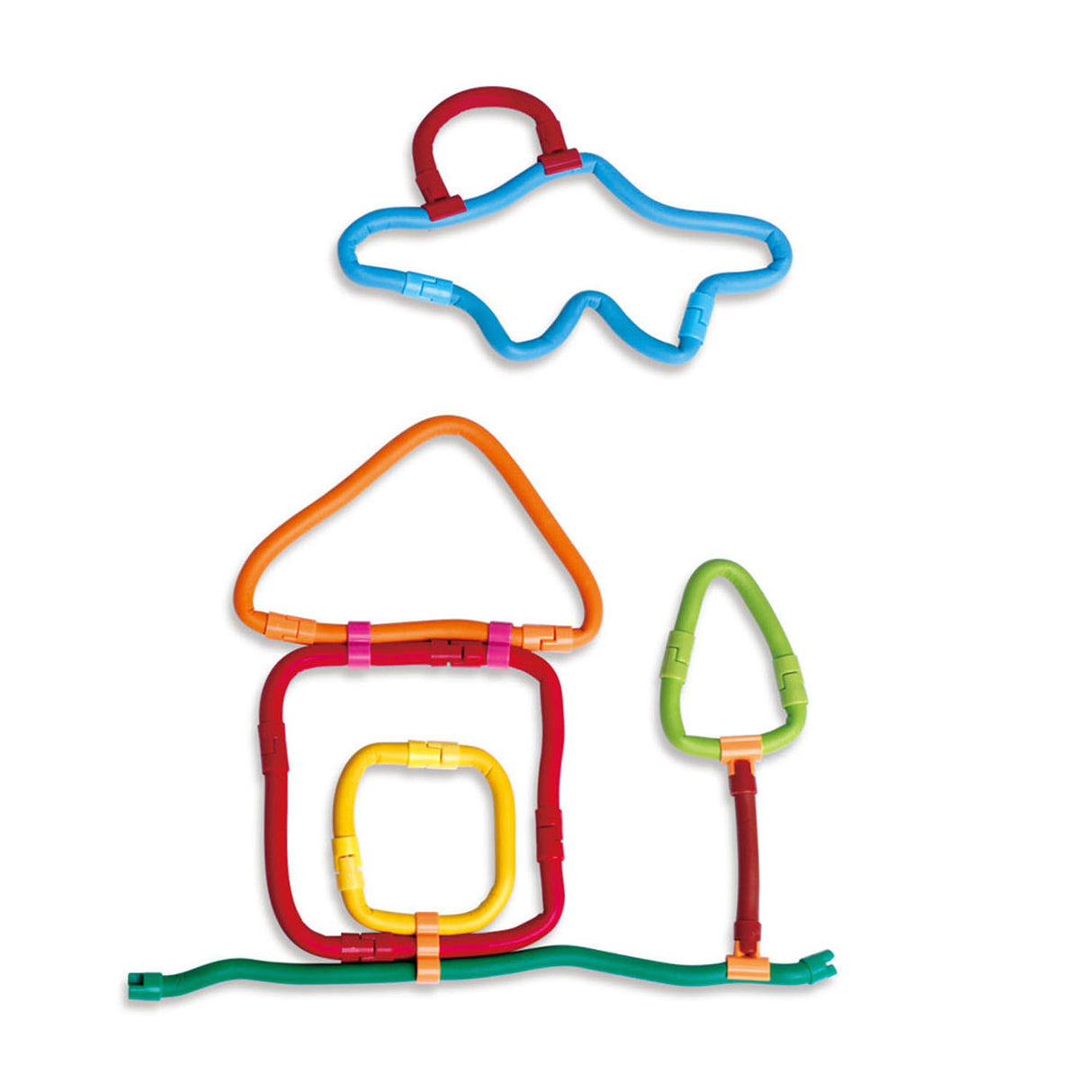 Spaghetteez ensemble 70 pièces - tiges de construction flexibles - jouets 4,5,6,7,8 ans garçons et filles - artisanat filles garçons - jouets de construction - jouets montessori - jouets éducatifs