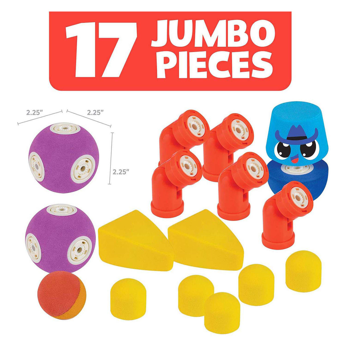 La mousse magnétique Blockaroo bloque les animaux, 17 pcs.