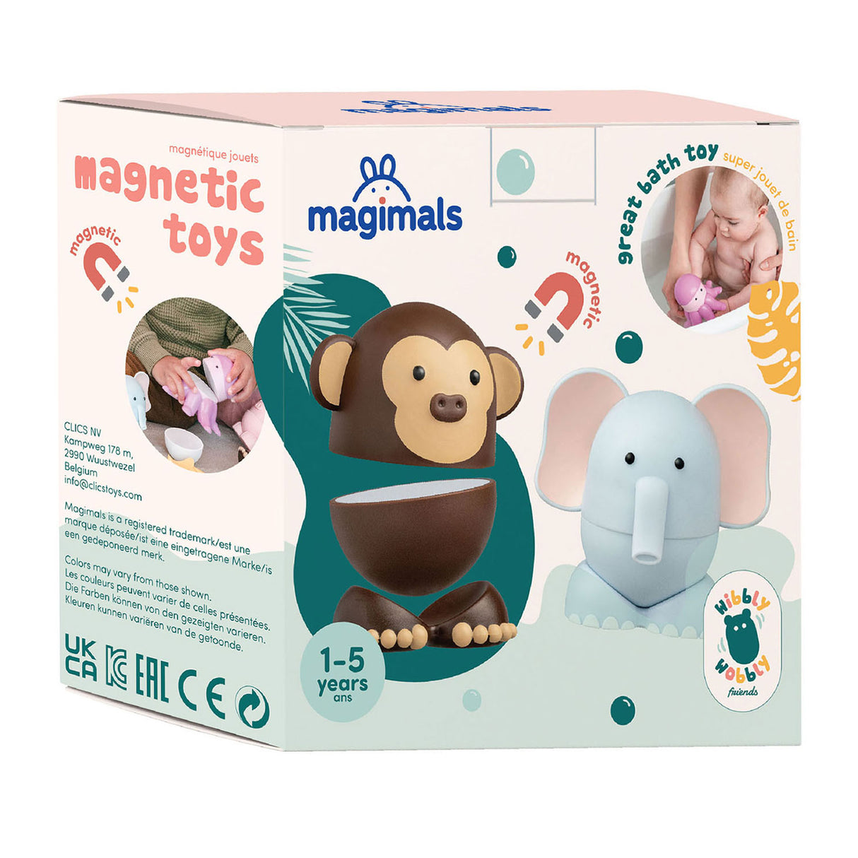 Clics Magimals Wably Wobly Safari Magnetic Tow