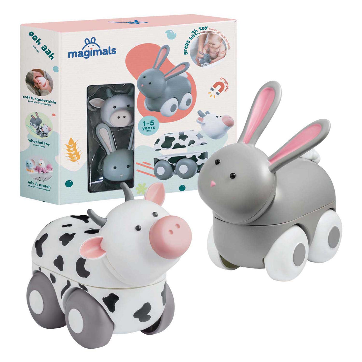 Boîte de ferme à roulettes Clics Magimals - 6 pcs.