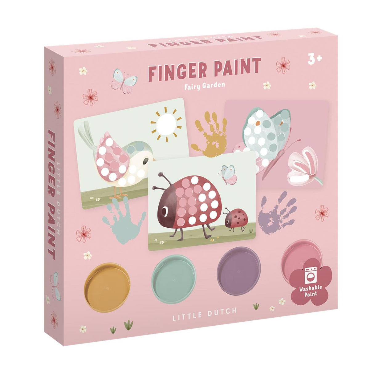 Little Dutch peinture au doigt jardin de fées rose 14 pièces
