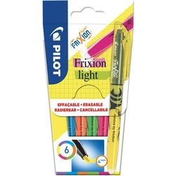 Pilot frixion light - surligneurs - 6 couleurs dans une boîte