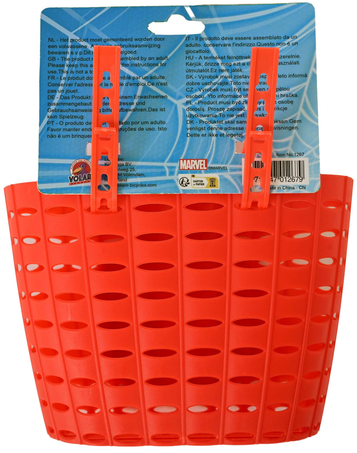 Spiderman panier en plastique Spider-Man - garçons - rouge