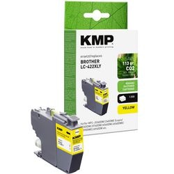Cartouche d'encre kmp compatible brother lc422xly jaune