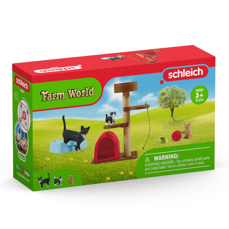 Schleich monde de la ferme récréation pour chats et chats mignons 42501
