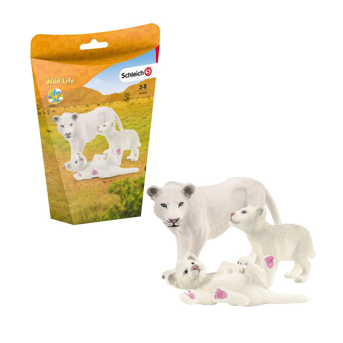Schleich mère lion sauvage avec ses petits 42505